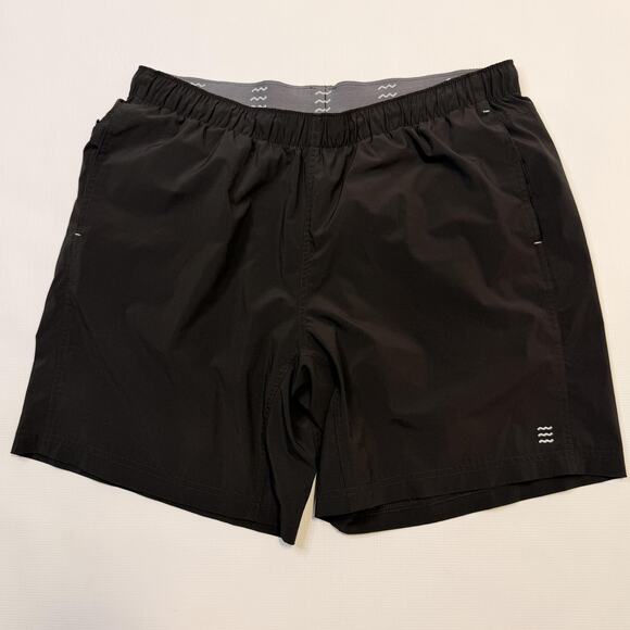 Free Fly Shorts Mens XL Black Breeze Lined Bamboo Liner Quick Dry Athletic Run - Picture 1 of 11